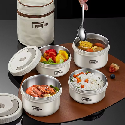 Set Stackable Bento Stainless Steel Lunch Container