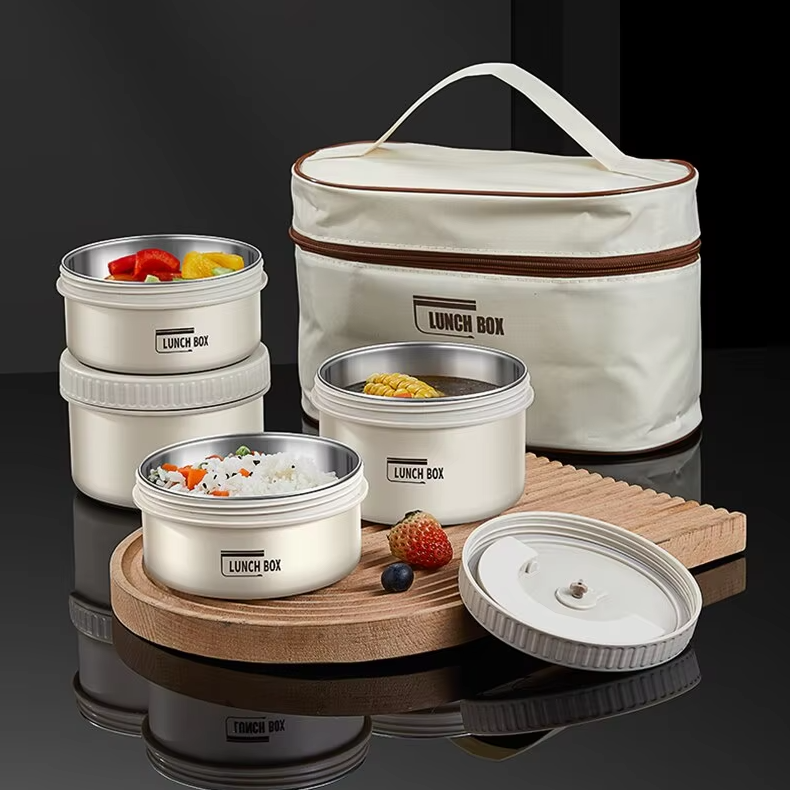 Set Stackable Bento Stainless Steel Lunch Container