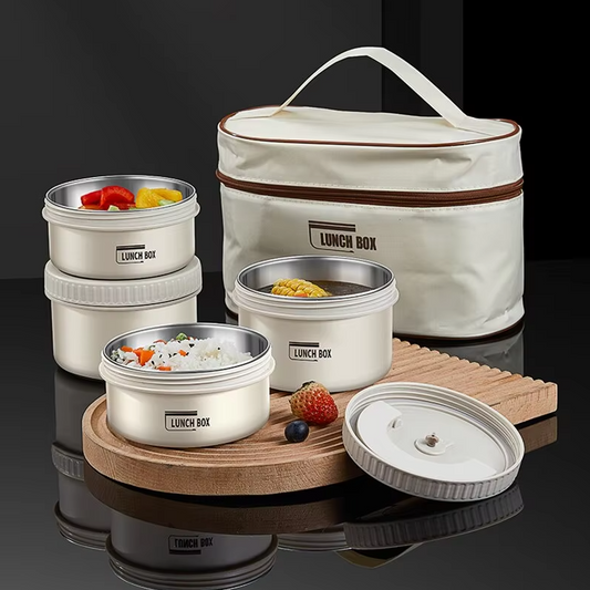 Set Stackable Bento Stainless Steel Lunch Container